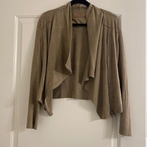 blankNYC Faux Suede Asymmetric Zip up Jacket